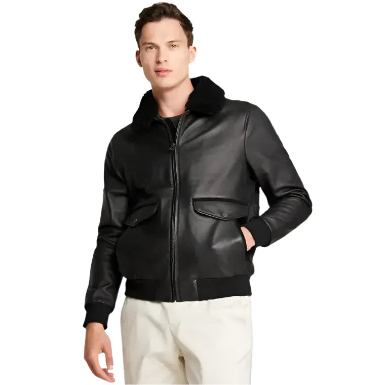 Mens Lambskin Leather Biker Jacket