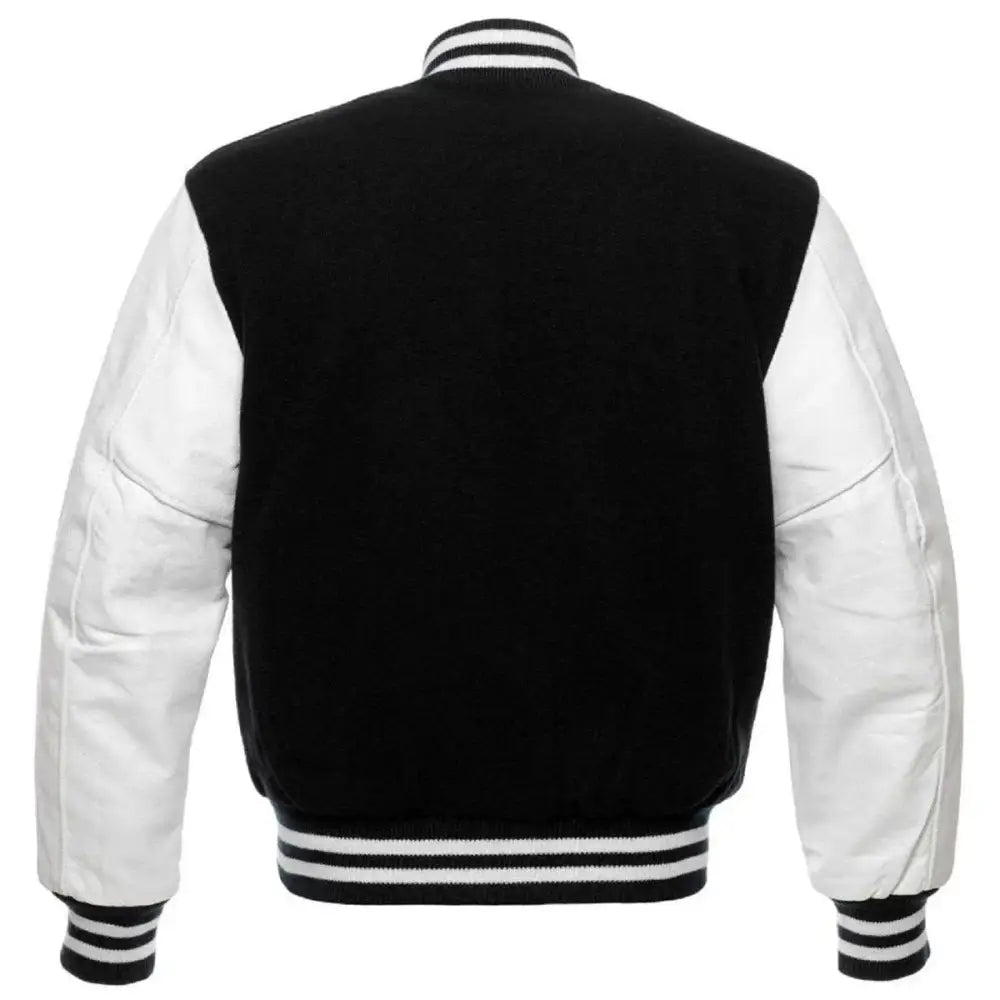 Unisex Black & White Premium Varsity Jacket