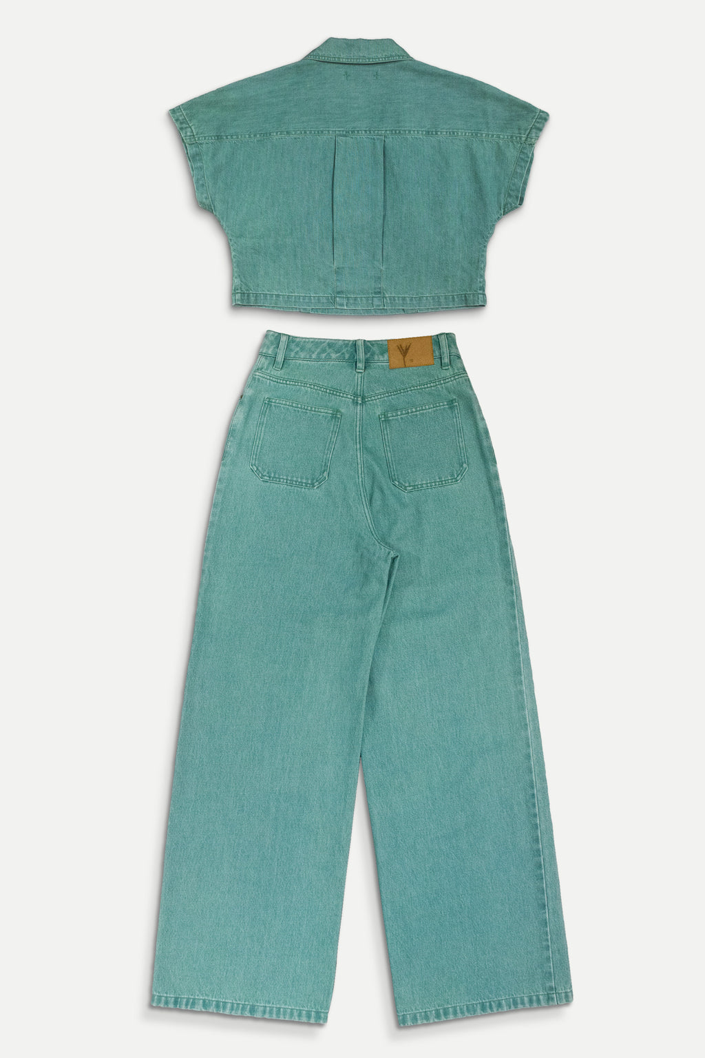 Green Denim Set